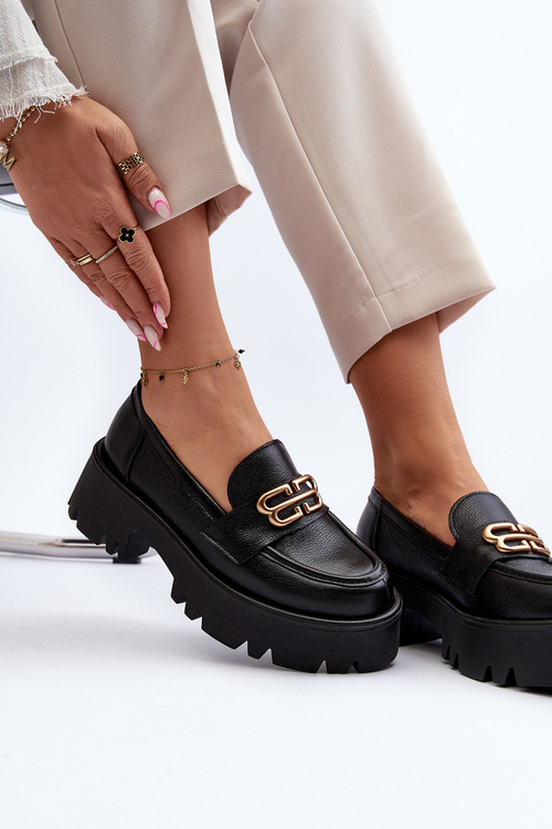 Zazoo 20164 Dámske Mokasíny Z Pravej Kože Čierne