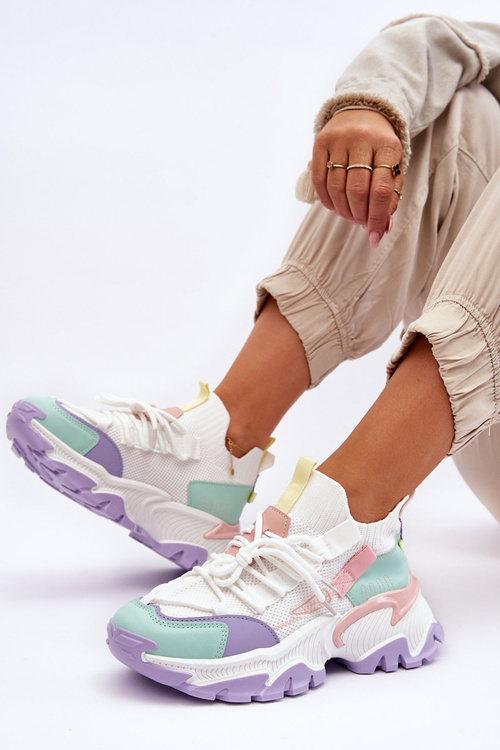 Dámské ponožkové tenisky Bílo-fialová Keaton