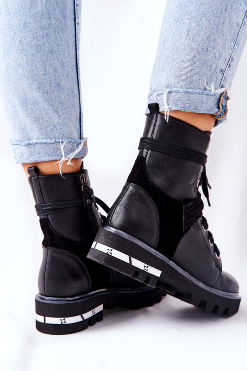 Kotníkové Boty Workery Maciejka černé 05219-01