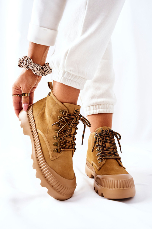 Kožené Turistické Boty Big Star II274366 Camel