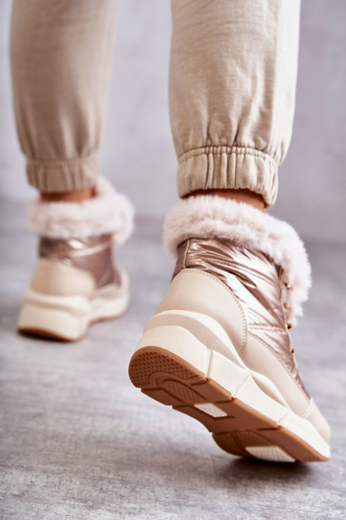 Dámske čipky -Snehové topánky Svetlo béžová Anna