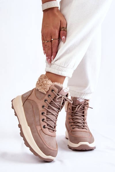 Teplé boty Trappers Lee Cooper LCJ-22-44-1363 Růžove