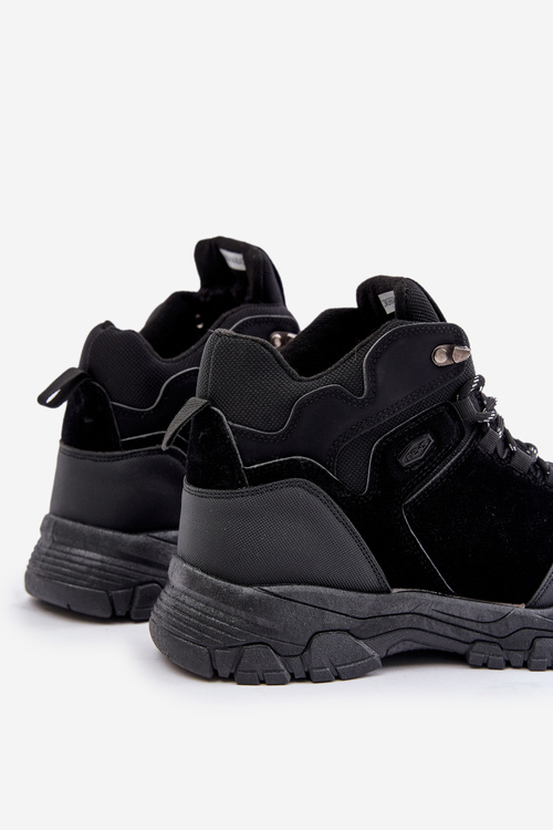 Zateplené Pánské Trekkingové Boty S Šňůrkami Černé Zerista