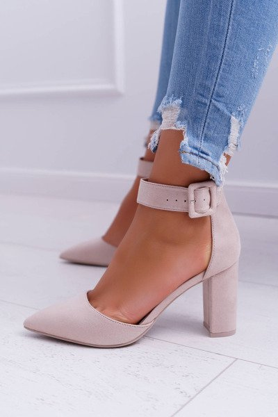 Dámske pumpy na stĺpe v béžovej domine Spitz