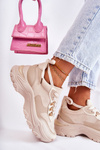 Dámske semišové športové topánky tenisky Light Beige Britany