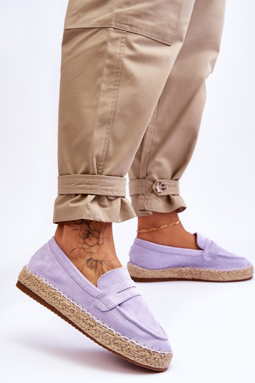 Dámské semišové espadrilky fialove Keyla