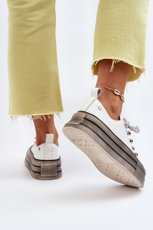 Dámské tenisky na platformě GOE NN2N4054 Bílé