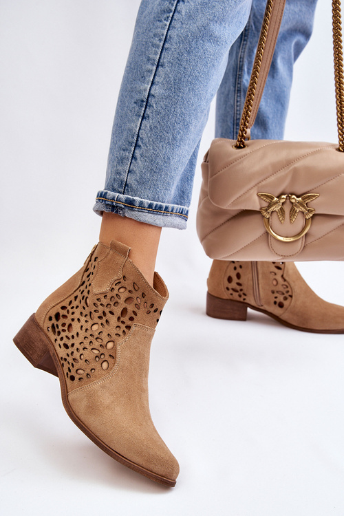 Dámske otvorené dielo lewski topánky 2909 Dark Béžové topánky