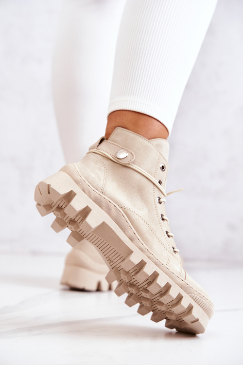 Topánky viazané béžové marsha