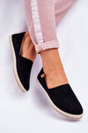Dámské sametové espadrilky černé Vulcano