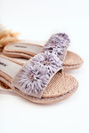 Dámske Susana Grey papuče s materiálovými kvetmi