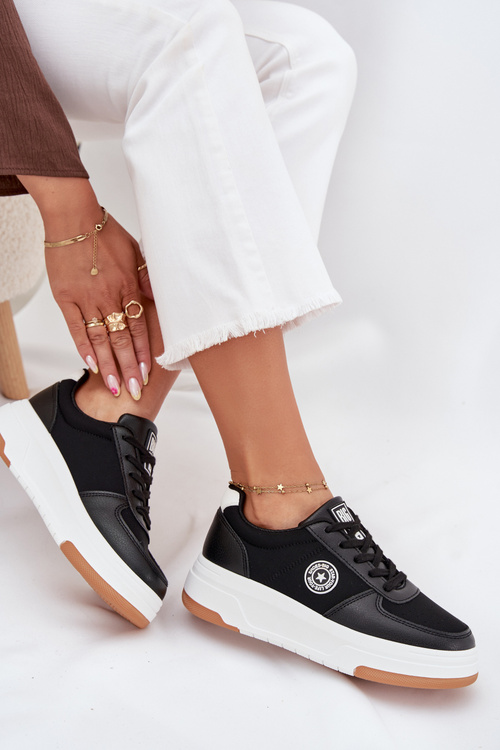 Dámské Tenisky Na Platformě Big Star RR274573 HI-POLY SYSTEM Černé