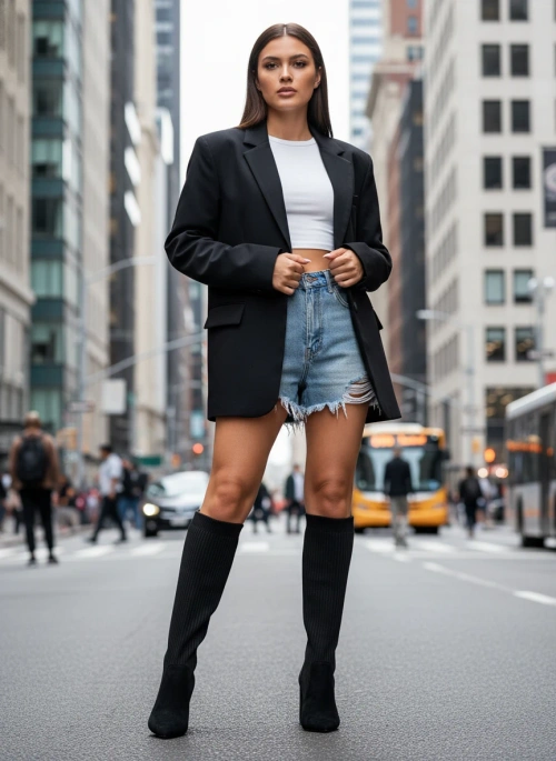 Dámske čižmy na opätku Čierne Yserine