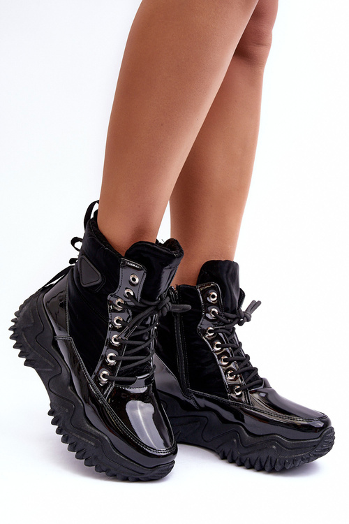 Ocieplane Botky Na Masivní Platformě Černé Lanleh