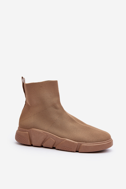 Dámské sportovní boty se ponožkou béžové Zirila