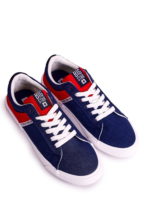 Pánska veľká hviezda FF174137 Navy-červené tenisky