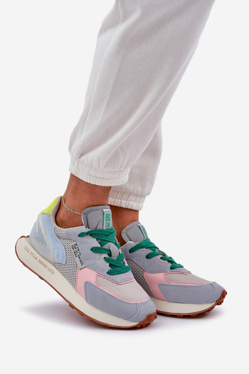 Dámske Tenisky Na Platforme Memory Foam System Big Star NN274682 Modré