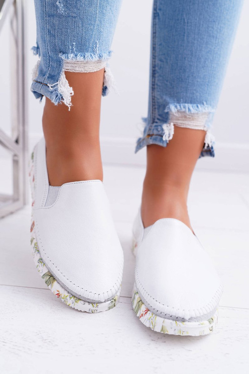 Women's Polobotky Maciejka Slip-on Kožené Bílé 03512-11