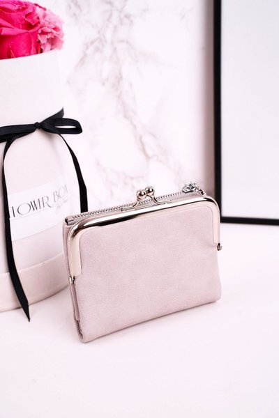 Malá dámska peňaženka pripevnená sivým biggielom