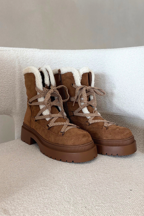 Dámské sněhule s kožíškem Camel Irmara