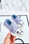 Dětská Obuv Tenisky Slip On s Myší Modré Candys