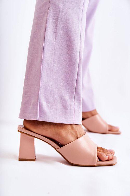 Nahá kožená koža Talena Vysoké podpätky