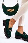 Semišové boty se zdobením Laura Messi 2489 zelene