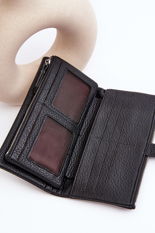 Dámska priestranná čierna aenima peňaženka