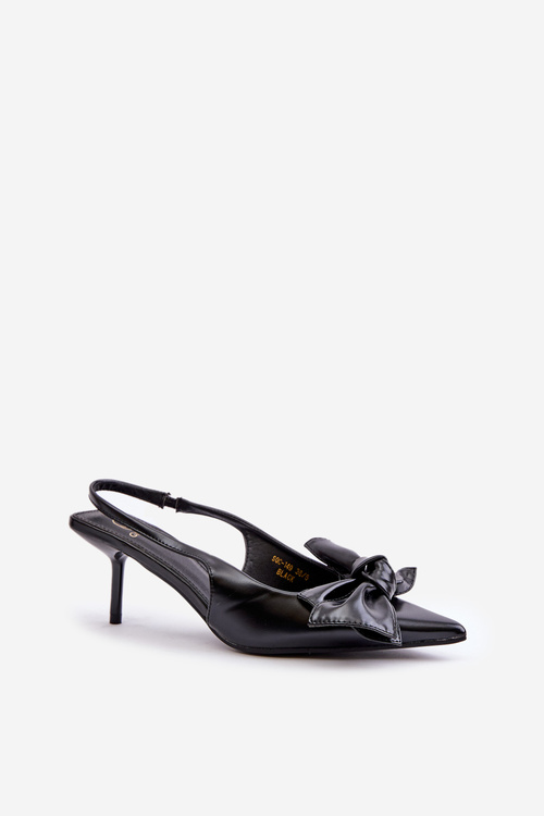 Lodičky S Mašličkou Eko Koža Čierne Emirenna