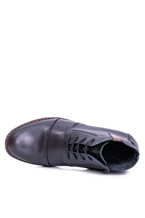 Pánské Boty Kožené černé Testo