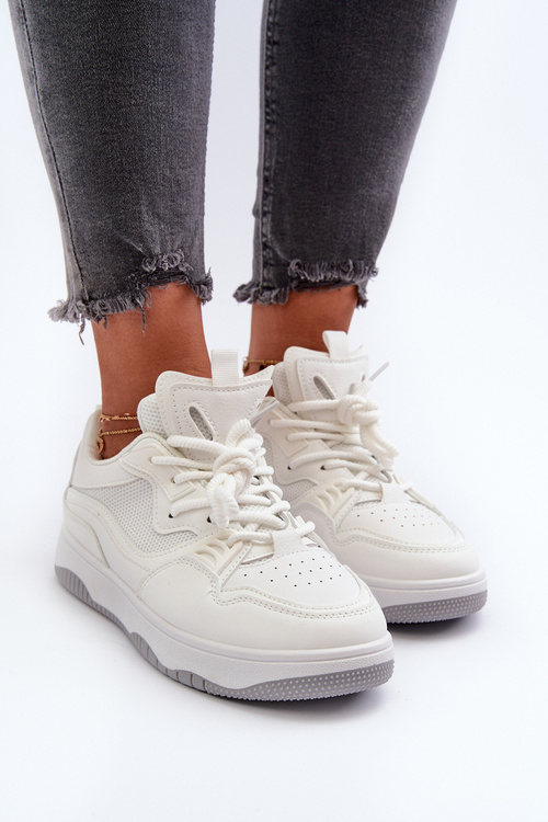 Dámske tenisky na platforme biele Etnaria