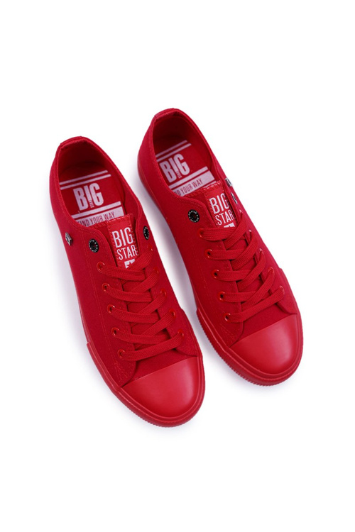Pánska klasická nízka veľká hviezda AA174007 Red Sneakers