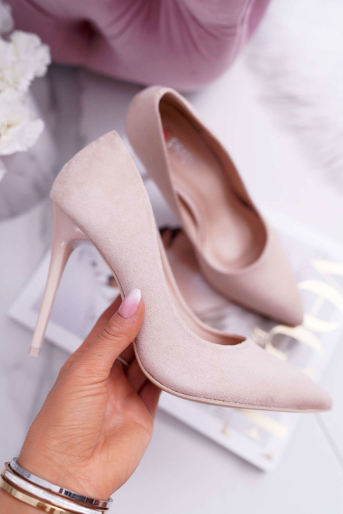 Dámske kolíky semišovej béžovej yanny