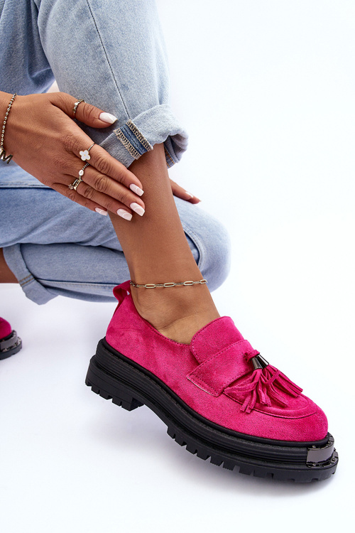 Suede Shoes, Moccasins, Dámska Ramvli Fuchsia