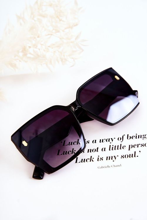 Štvorcové slnečné okuliare V110021 čierne