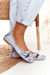 Dámske kožené baleriny Maciejka Blue 01358-45