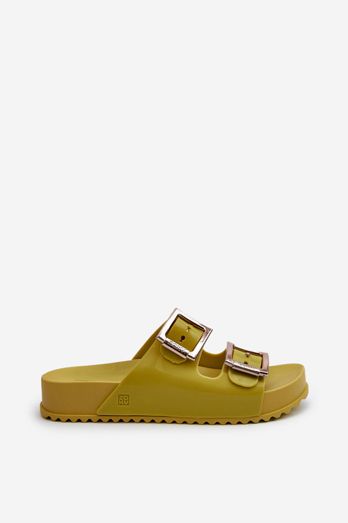 Dámske Šľapky Hladké ZAXY LL285077 Limetkové