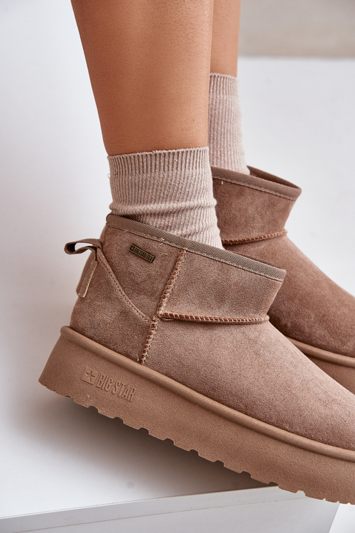 Nízke snehule na platforme Big Star OO274A100 béžové