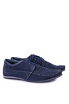 Morty Navy Blue Leather Poise