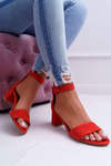 Dámské Sandály Maciejka Kožené Červené 04141-08/00-5