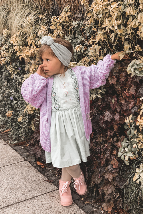 práškové růžové teplé Dětské boty traper Dexter