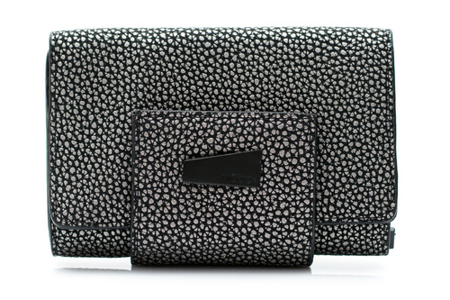 Dámska strieborná čierna nobo peňaženka