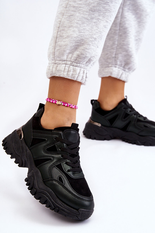 Klasické športové topánky na platforme Black Bowie