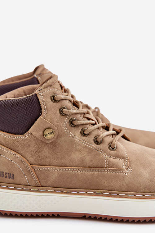 Šnurovacie Pánske Topánky Big Star OO174560 Hi-Poly System Hnedé