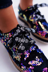 Dámske topánky lu boo fialové mesačné flitre