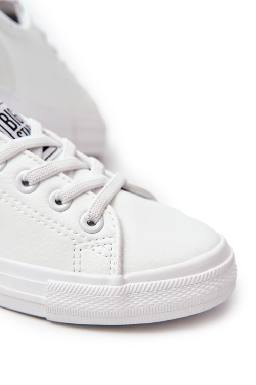 Kožené tenisky Big Star JJ374024 Bile