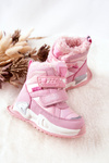 Izolované snehové topánky pre deti ružové chladné