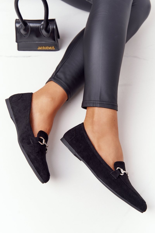 Dámske mokasáre Sergio Leone Mk711 Čierny semiš