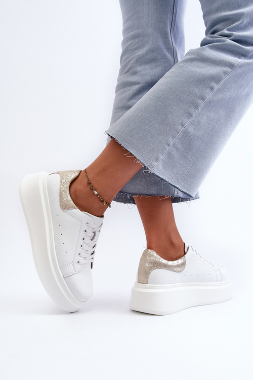 Dámské tenisky na platformě D&A LR568 Bílé