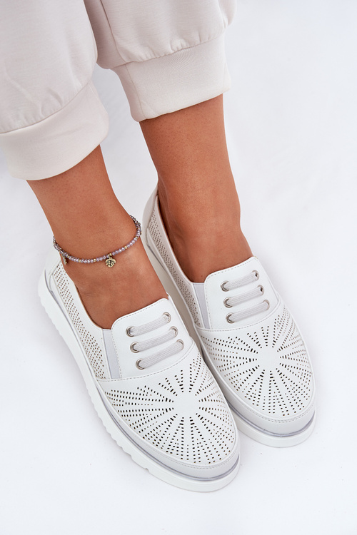 Dámske Slip-On Topánky Biele Azethia